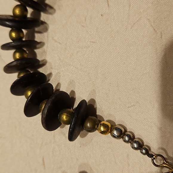 WOODEN Vintage Mixed Media Necklace - Picture 8 of 10